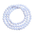 Original blue agate bracelet with multi-circle patterned beads and Ruyi design elements.