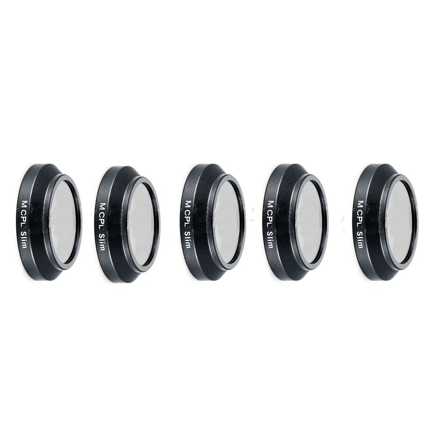 Slim camera filter sets for DJI Mavic drone including ND, CPL, and UV filters.
