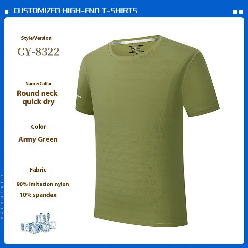 Men's round neck short sleeve work shirt in waterproof quick-dry fabric available in eight colours