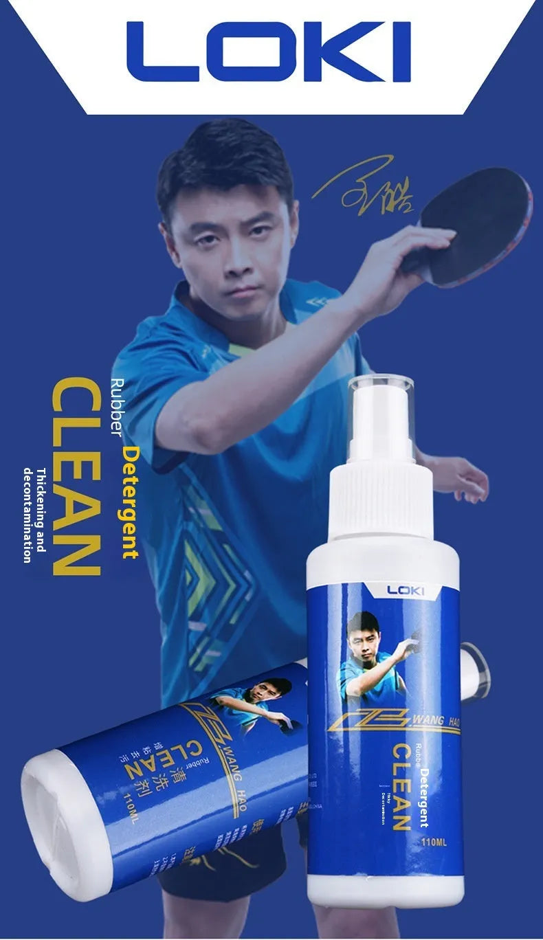 110ml table tennis rubber cleaning liquid with sponge applicator for racket maintenance