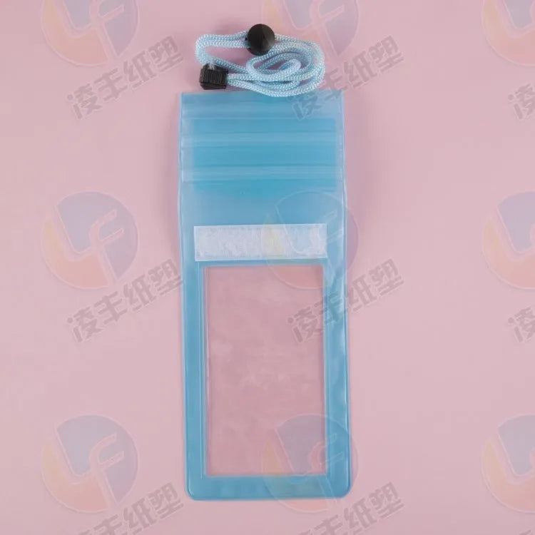 Mobile phone waterproof case sealed PVC bag 255x105mm in transparent yellow