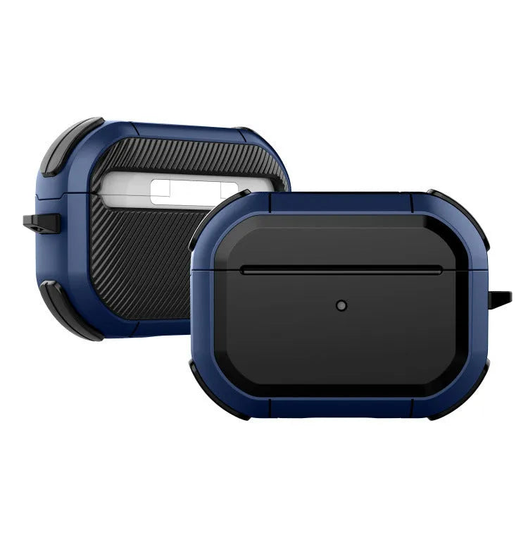 Black TPU and PC plastic protective case for Apple AirPods Pro charging case