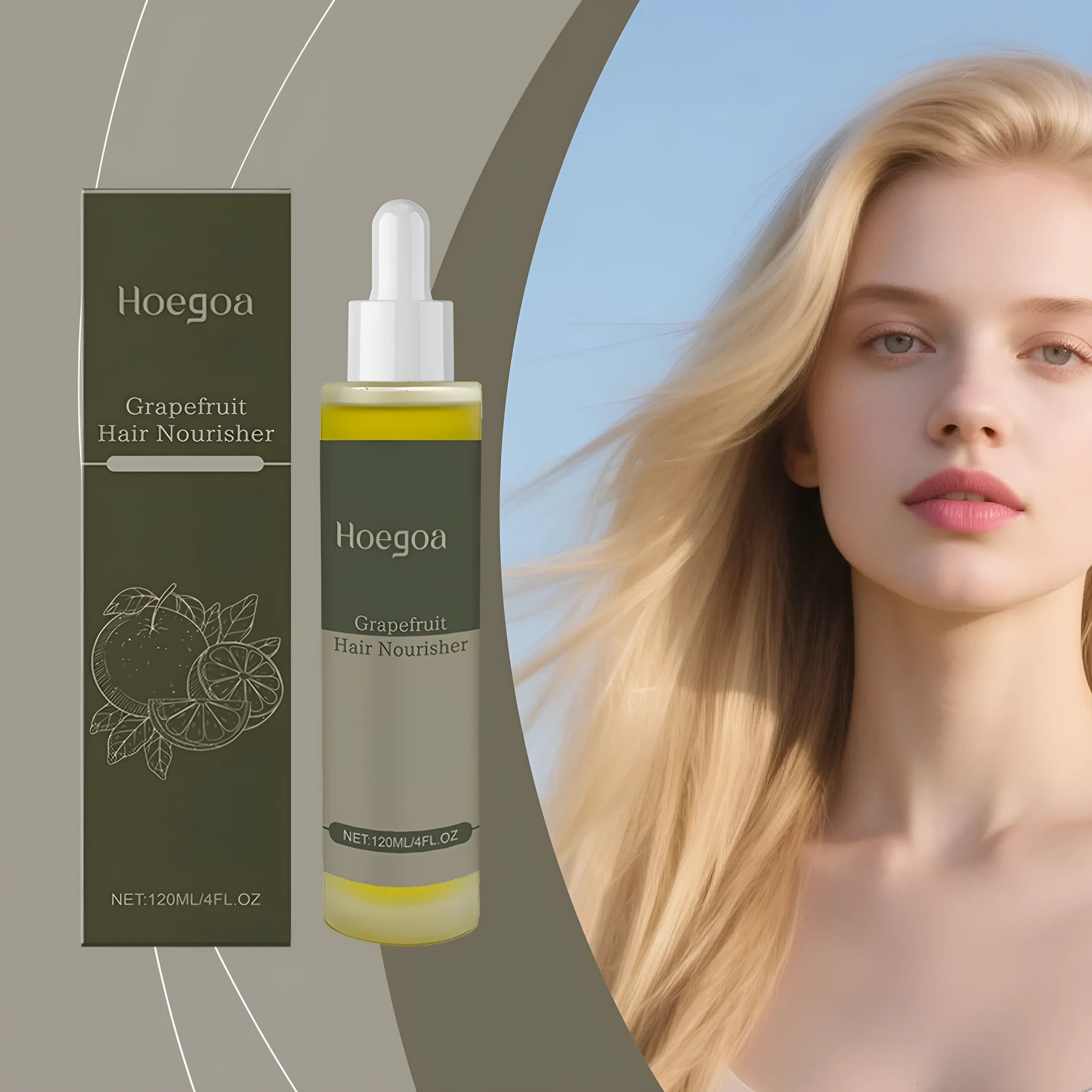 120ml bottle of grapefruit hair conditioner with glycerin and vitamin E