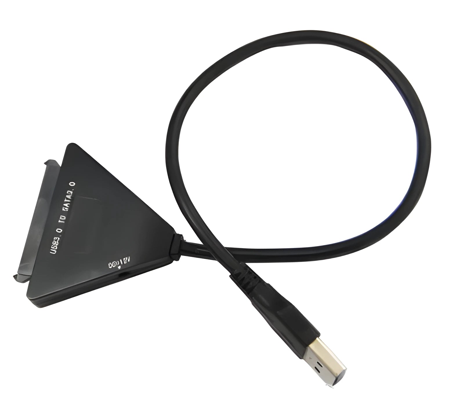 Black USB 3.0 to SATA 7+15 pin hard drive adapter cable for external data transfer