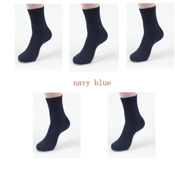 Men's bamboo fibre ankle socks in black, navy, silver grey, iron grey, and grey blue with a small square pattern.