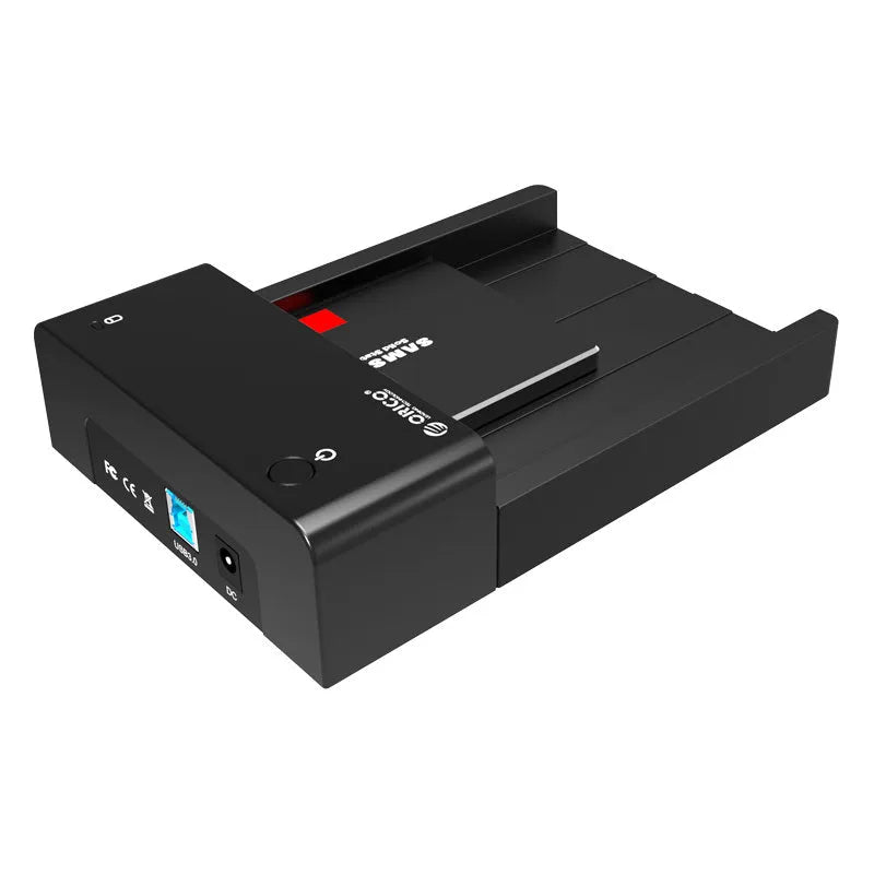 ORICO 6518US3 external hard drive enclosure for 2.5 and 3.5 inch SATA HDD SSD with USB 3.0, black