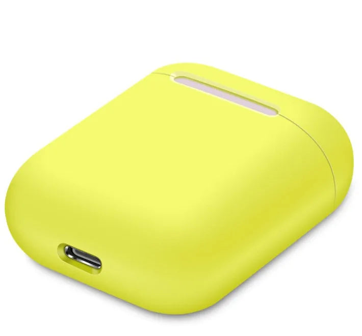 Silicone protective sleeve for AirPods charging case in split design showing colour options