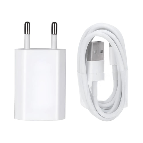 5V 2A USB travel charger with 1m cable compatible with iPhone and iPad models