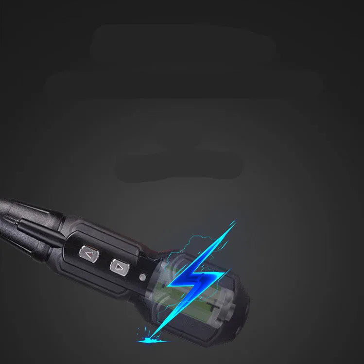 Black and blue alloy steel straight handle rechargeable electric screwdriver with 36V lithium battery