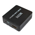 Black HDMI audio extractor splitter with HDMI, SPDIF and R/L analogue outputs, 1080P support