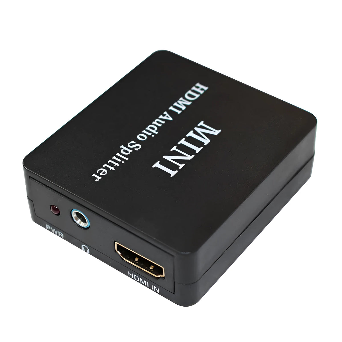 Black HDMI audio extractor splitter with HDMI, SPDIF and R/L analogue outputs, 1080P support