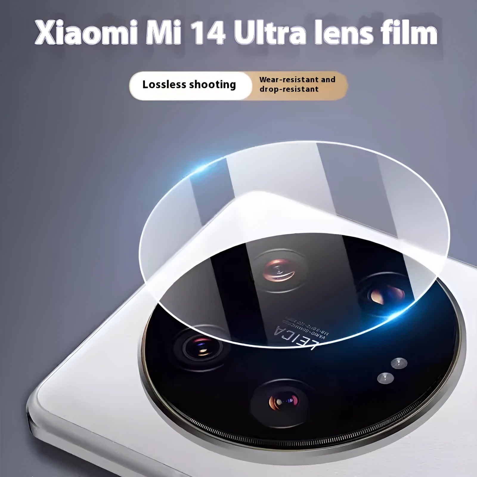 3D transparent arc edge tempered glass camera protective film for Xiaomi 14 series smartphones