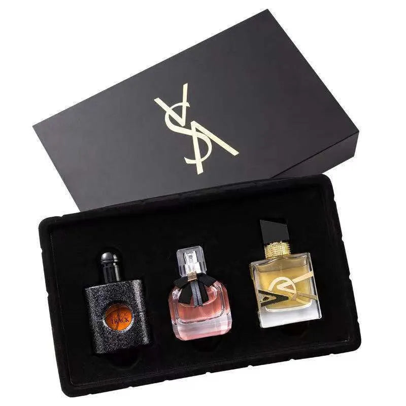 Three 90ml bottles of women's perfume gift set in different fragrances