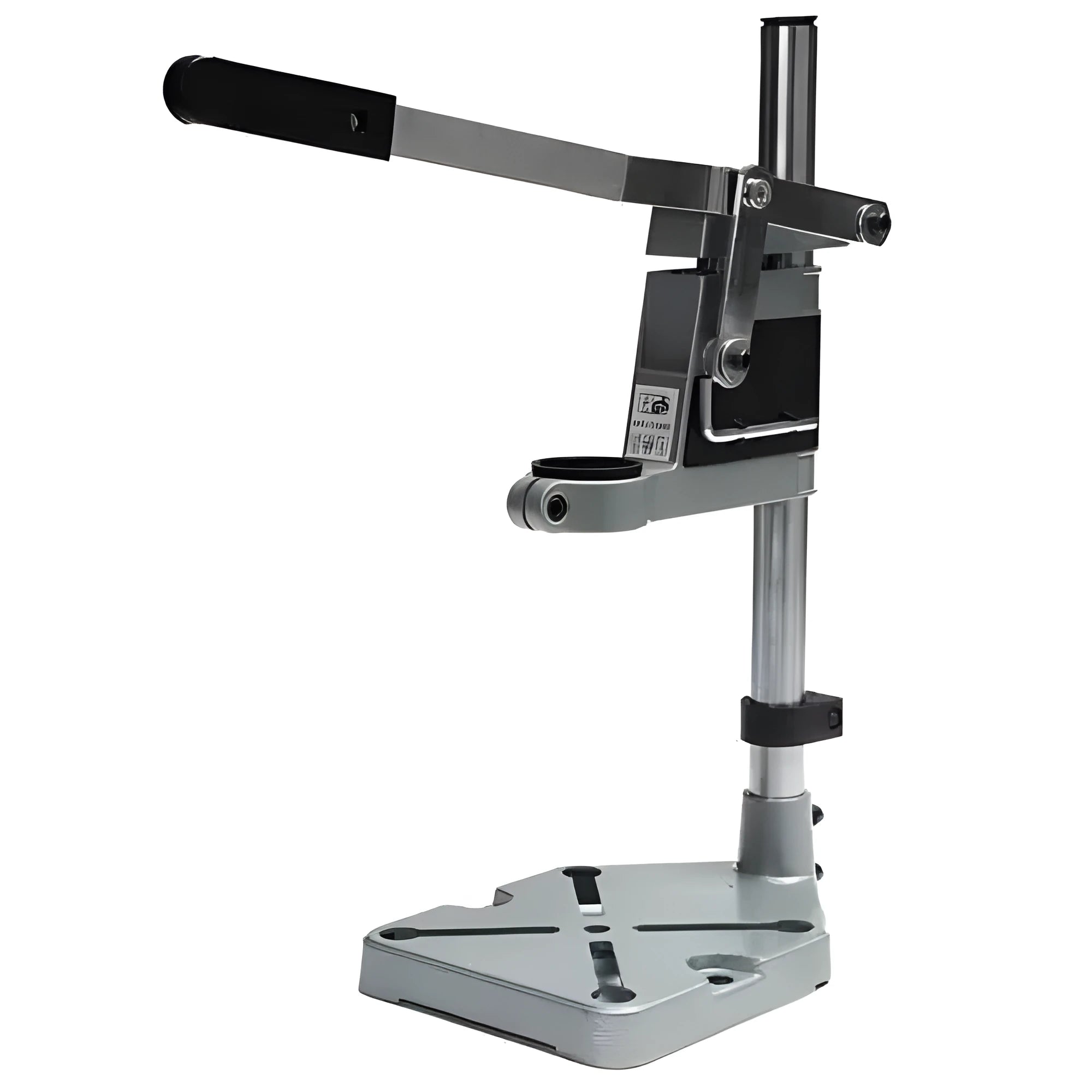 Mini hand drill bracket stand for 43mm and 35mm drills on workbench black