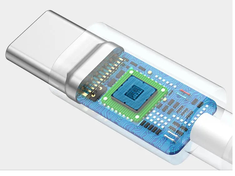 White Type-C digital audio adapter cable for connecting audio to smartphones