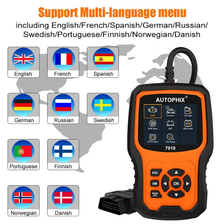 Autophix 7910 BMW full system diagnostic tool and OBD2 scanner unit