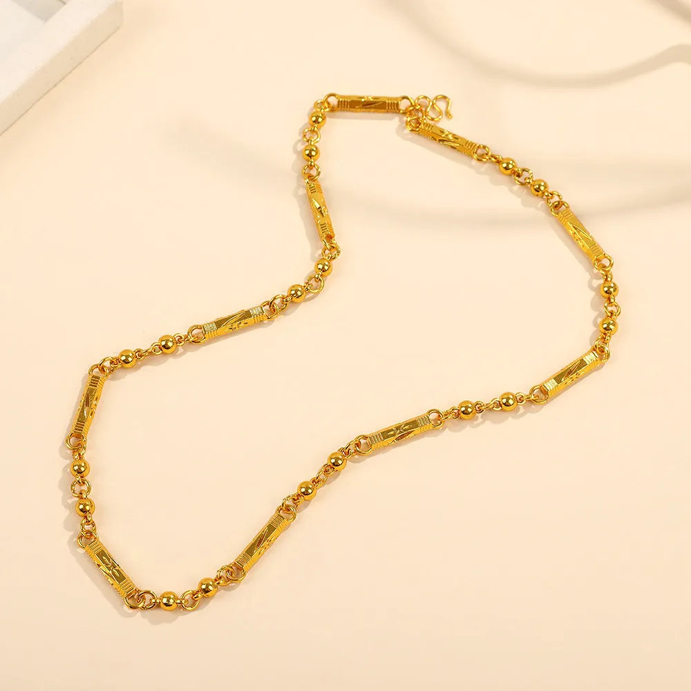 Alloy snake bones chain necklace in titanium steel finish with bones pattern, one of eight colour style options