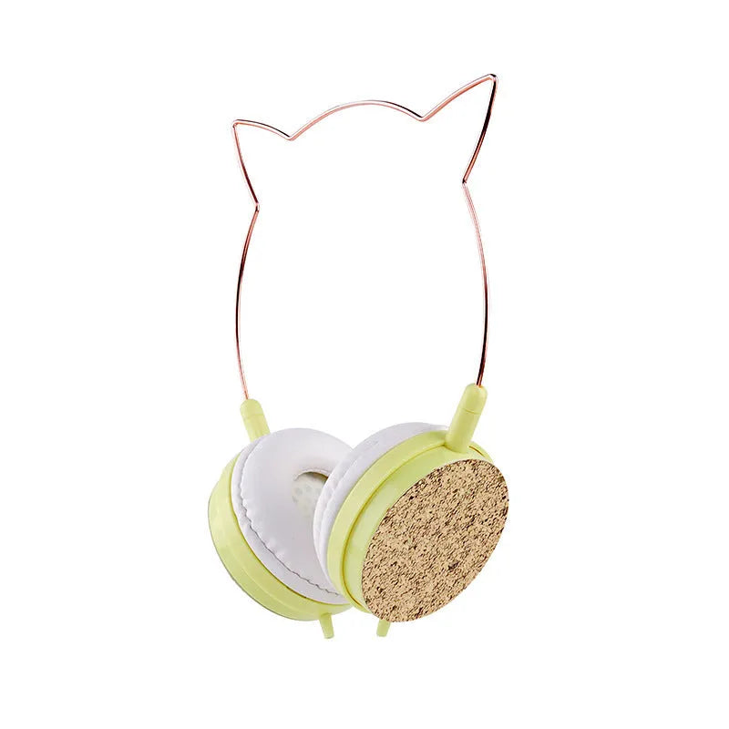 Wired over-ear headphones with microphone in black, blue, pink or yellow colour options on a white background
