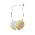 Wired over-ear headphones with microphone in black, blue, pink or yellow colour options on a white background