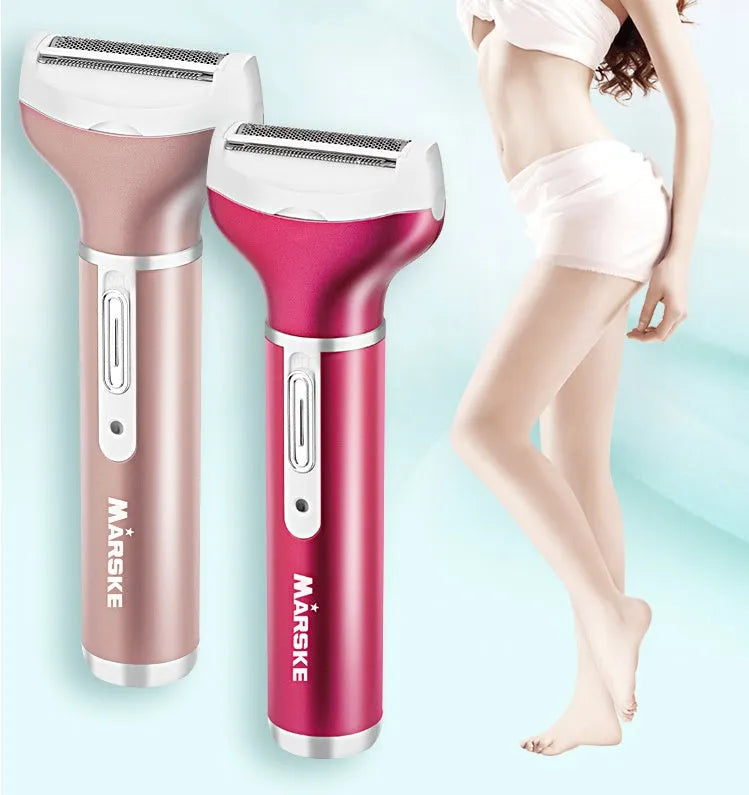 Electric epilator in gold colour with rechargeable function for whole body hair removal