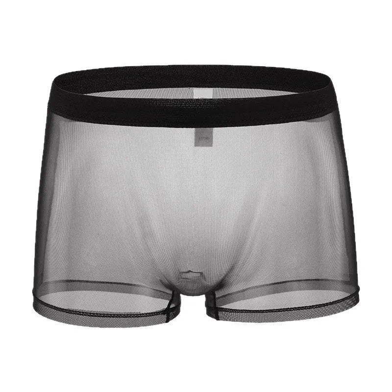 New flat foot breathable elastic low waist boxer briefs in solid colour for men