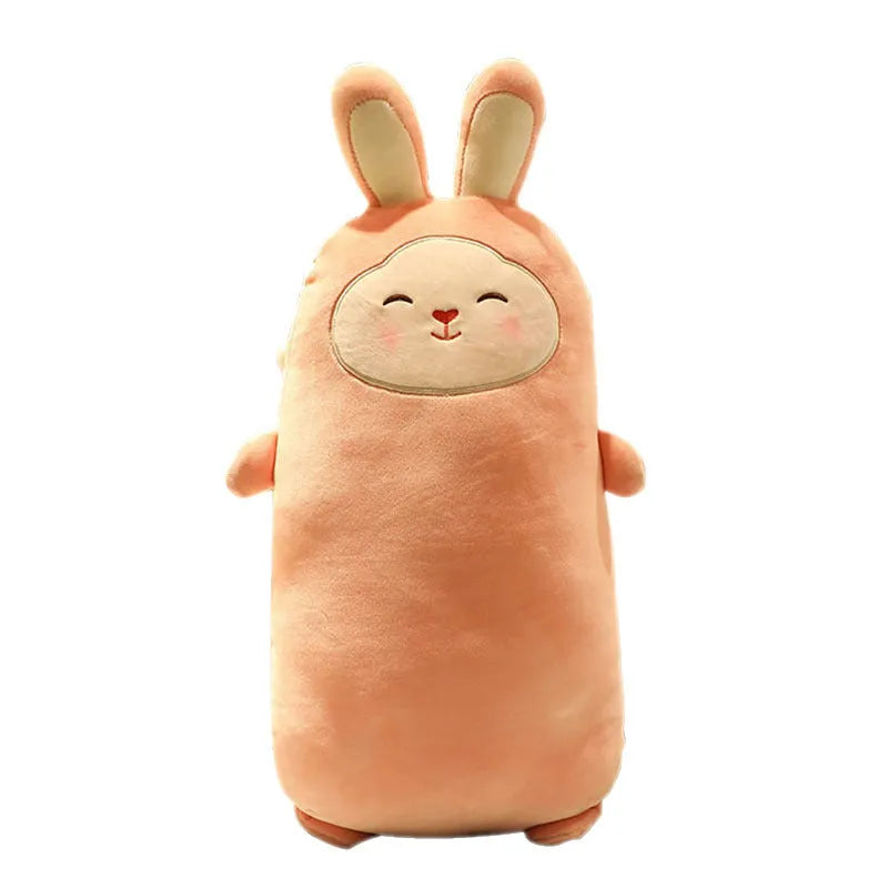 Cherry blossom pink rabbit plush doll with super soft elastic fabric, available in three sizes with different facial expressions