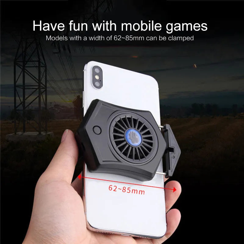 USB mobile phone cooling radiator in black and white colour options for gaming heat dissipation