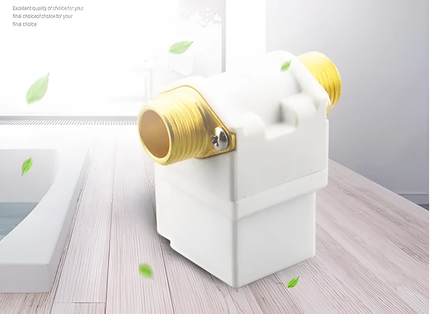 A04 DC12V normally closed water solenoid valve with plastic body and copper joint, external screw connection, 4 tube ports