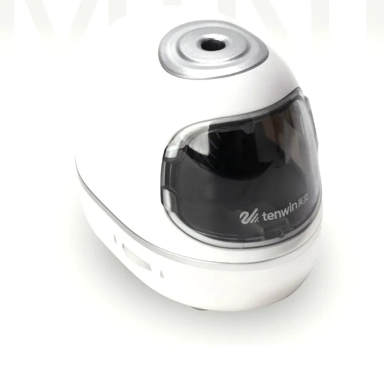 Creative electric pencil sharpener three-speed geometric design black plastic 135x93x100mm
