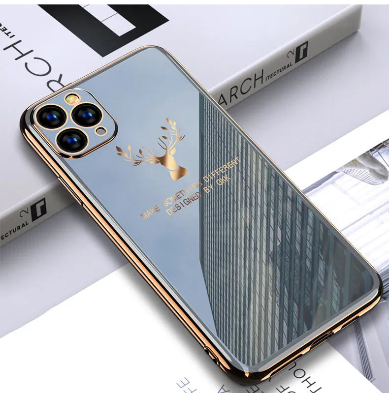 Black full lens TPU phone case for iPhone showing back cover design.