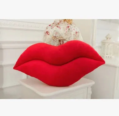 Creative sexy plush big lips pillow in pink and red, 50cm and 60cm height