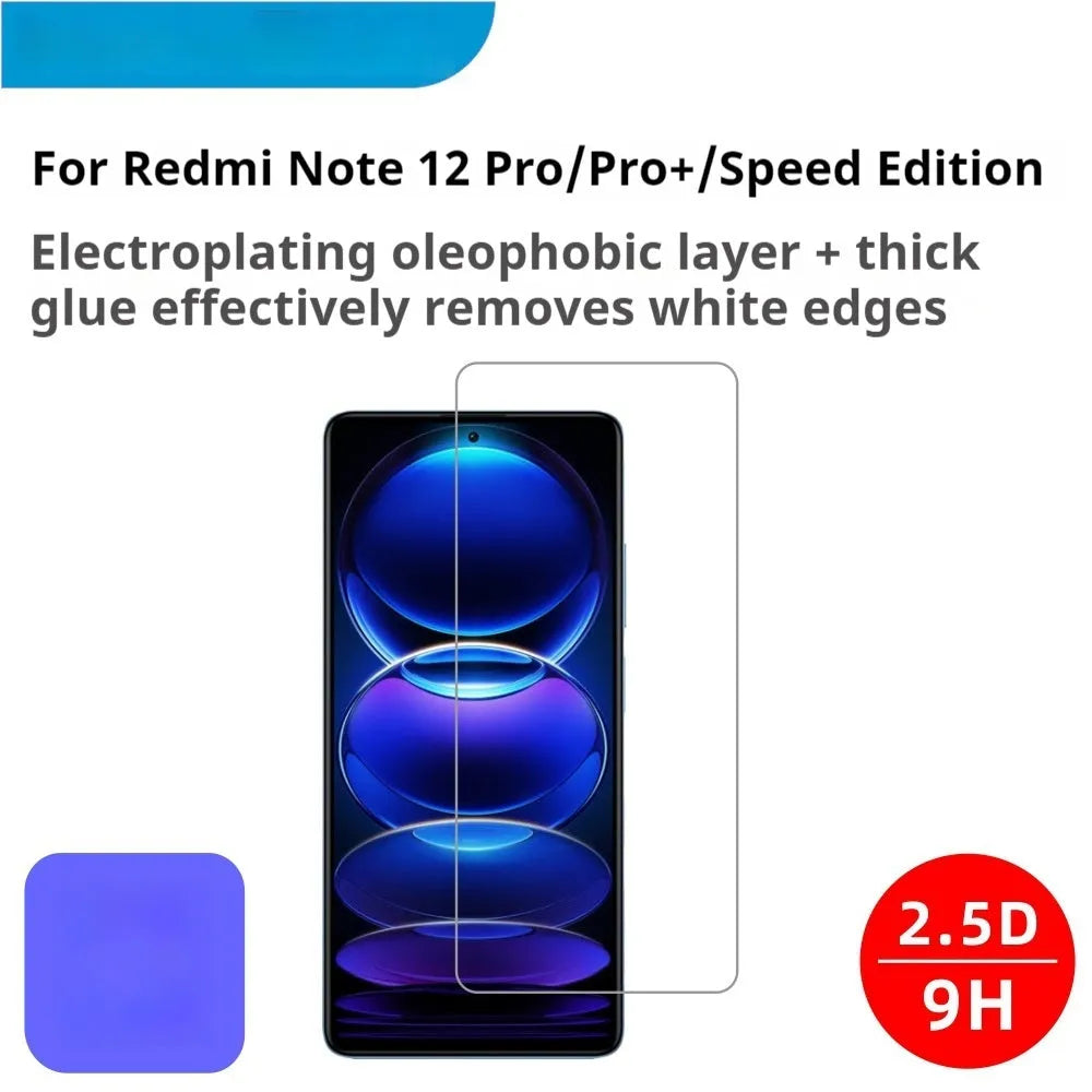 Tempered glass screen protector for Redmi Note 12 Pro with oleophobic coating