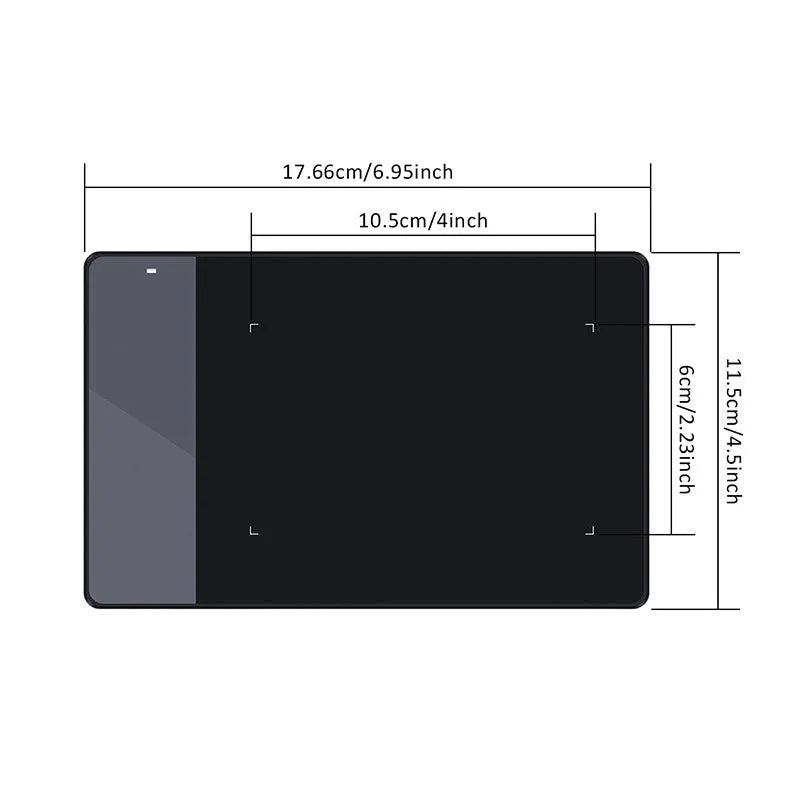 HUION 420 black electronic drawing board with USB cable, compact graphics tablet