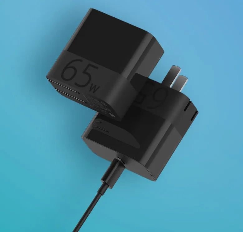 Black ZMI USB-C 65W notebook power adapter with compact design