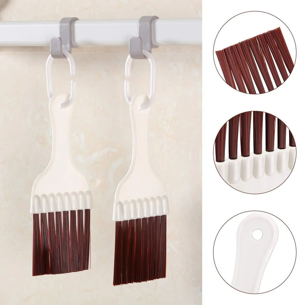 Stainless steel air conditioning fin comb and cleaning brush with abrasive bristles