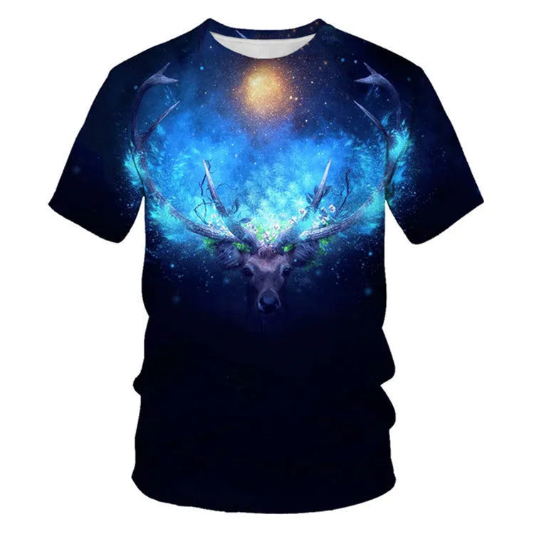 Mens black 3D digital print short sleeved T shirt, no-collar, polyester fibre, sporty style, size XXS to 4XL