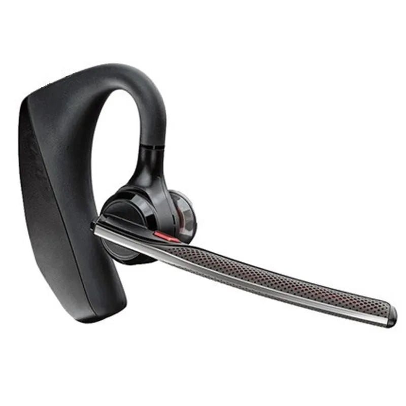 Black plastic Bluetooth sports headphones with a USB port and a visible battery level display.