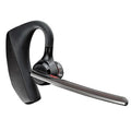 Black plastic Bluetooth sports headphones with a USB port and a visible battery level display.