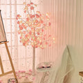 Christmas Rose Shining Tree Lamp 60cm with 24 flower-shaped pink and white rose lights on a PVC shell