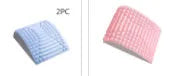 Blue EVA foam back stretcher pillow for lumbar support and acupressure massage.