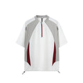Men's black and beige polyester tops with stitching detail in long and short sleeve versions