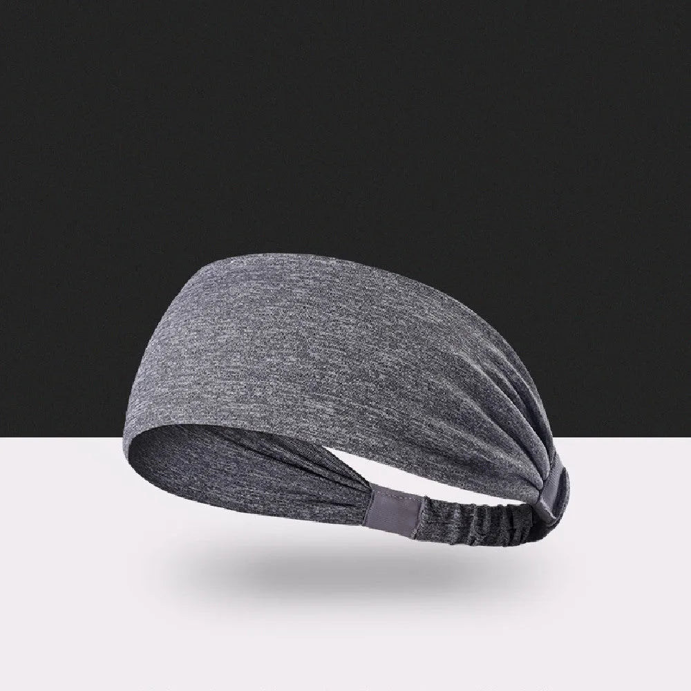 Quick-drying antiperspirant yoga hair band for women in striped red, made from polyester fiber