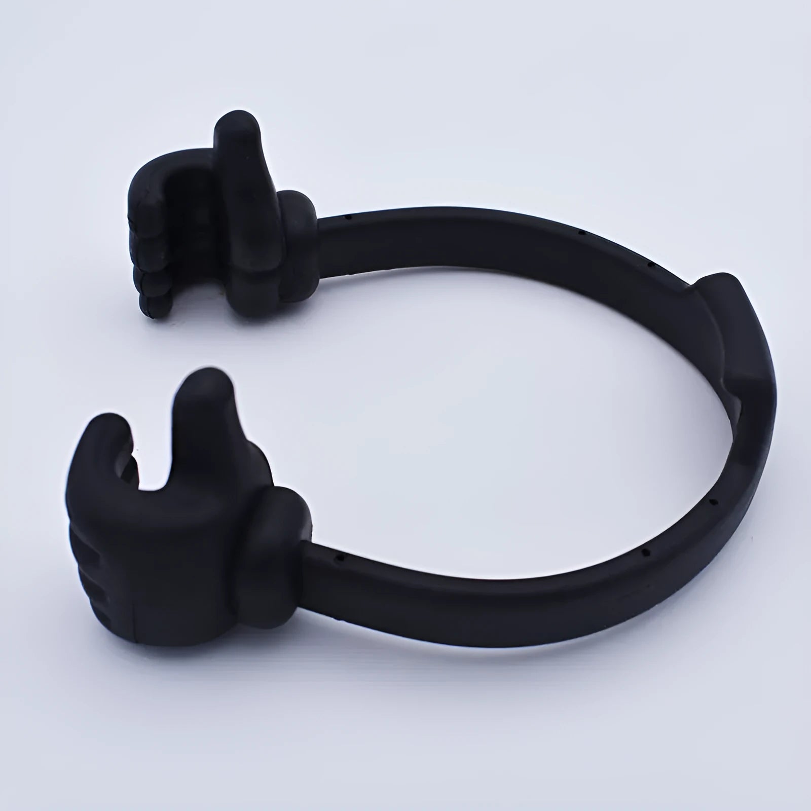 Polypropylene mobile phone and tablet desktop stand in black boxed packaging
