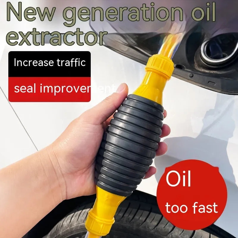 Manual oil suction pipe set with rubber ball pump and multiple pipe length options