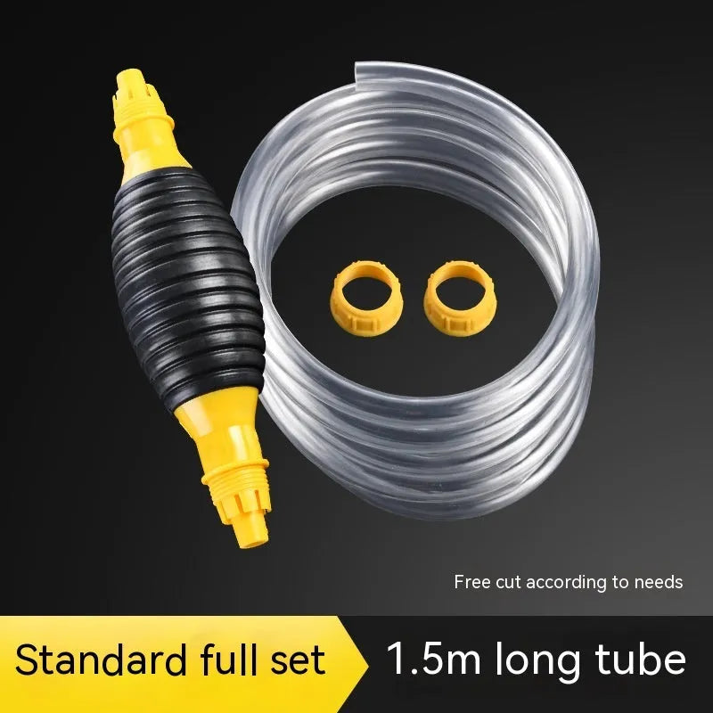 Manual oil suction pipe set with rubber ball pump and multiple pipe length options