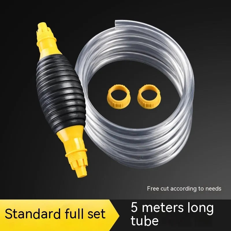 Manual oil suction pipe set with rubber ball pump and multiple pipe length options