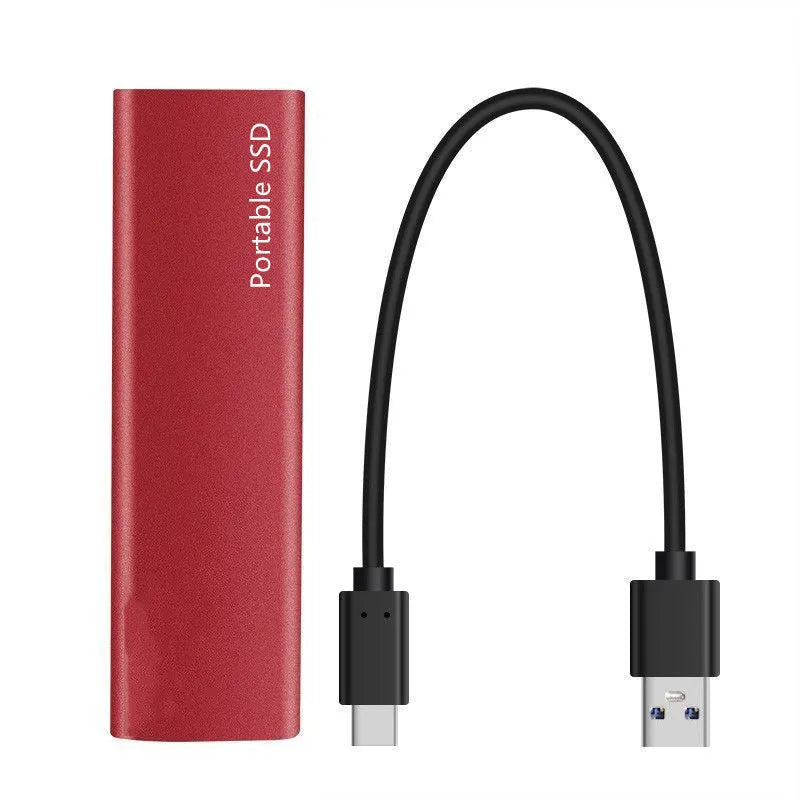 Ultra-thin metal external portable solid-state drive (SSD) for laptop and desktop storage expansion.