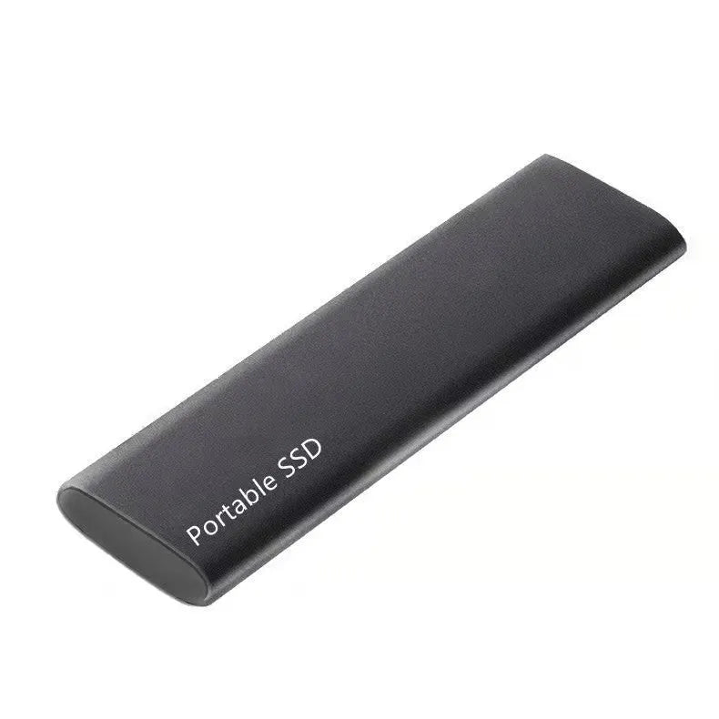 Ultra-thin metal external portable solid-state drive (SSD) for laptop and desktop storage expansion.