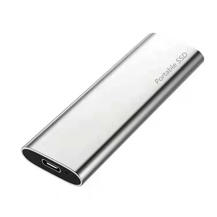 Ultra-thin metal external portable solid-state drive (SSD) for laptop and desktop storage expansion.