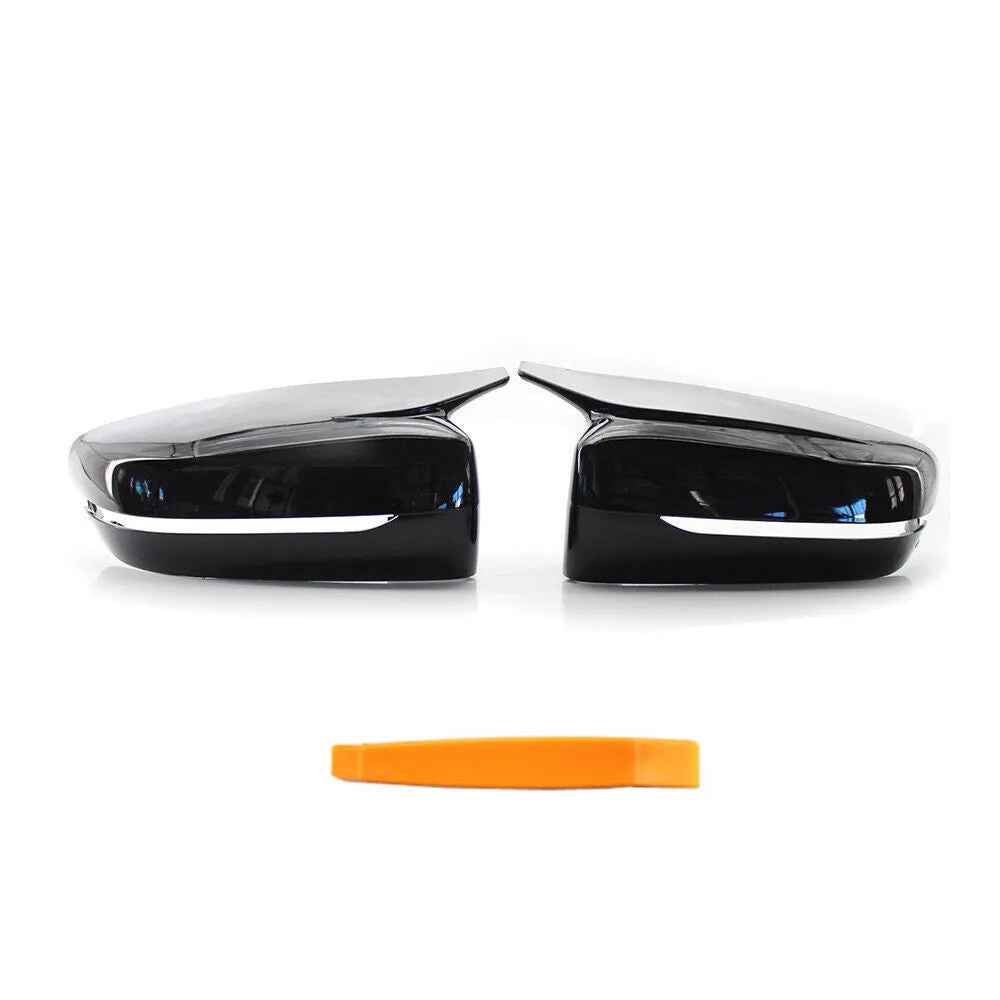 Bright black ABS rear view mirror shell set for BMW 3 Series G20 G28 G30 models